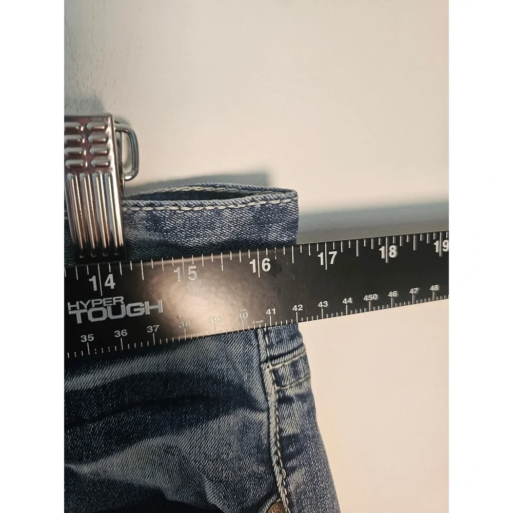 [Streetwear/Y2K] True Luck Jeans Mens 32x32 Blue Embroidered Pocket Straight